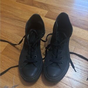 Sleek Black High-Top Sneakers